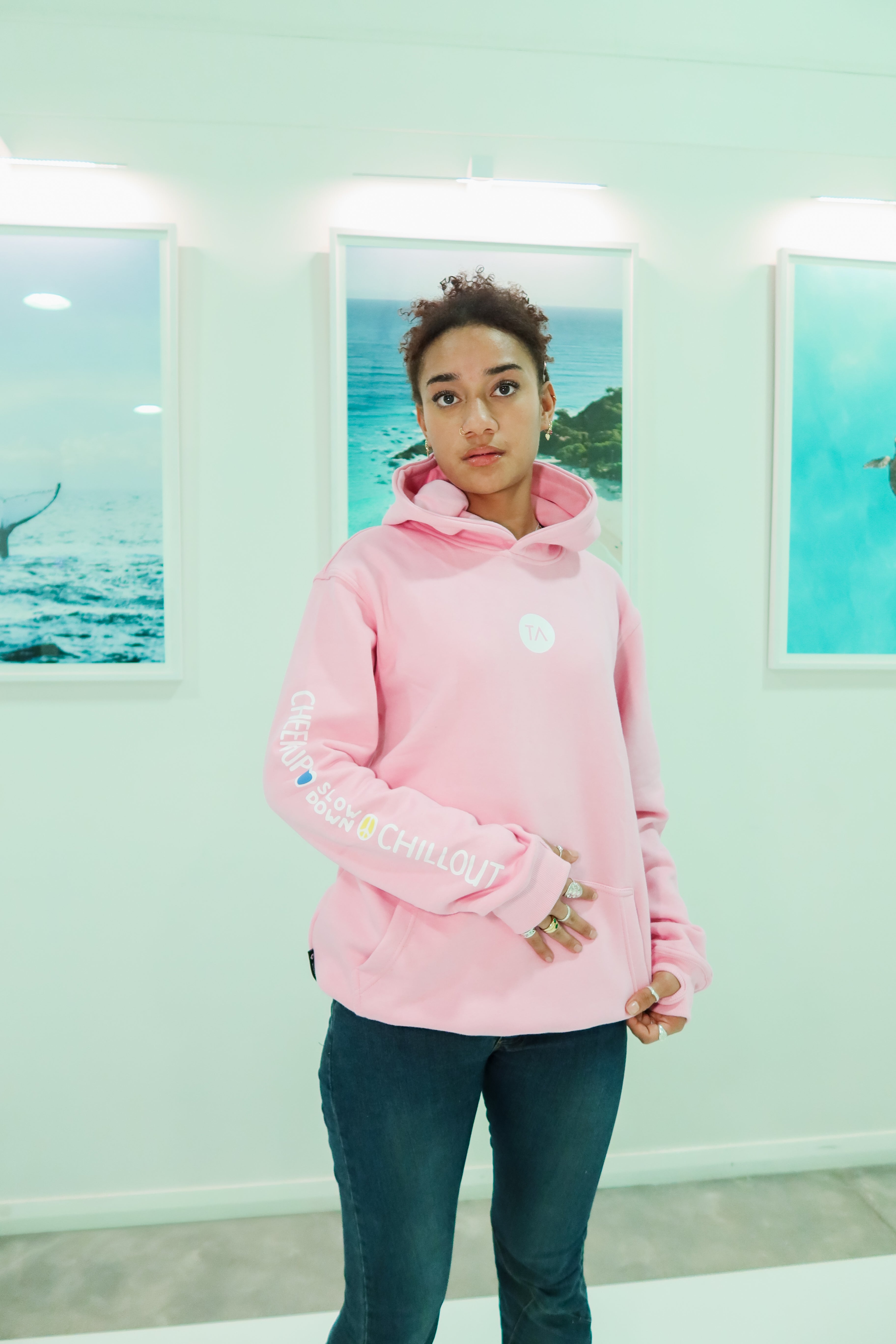 BYRON BAY ADULT PINK HOODIE