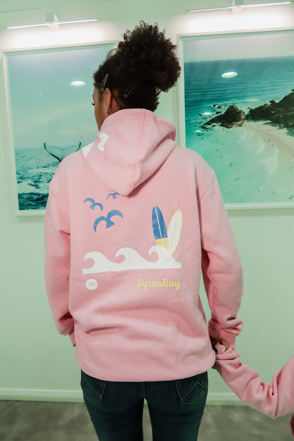 BYRON BAY ADULT PINK HOODIE