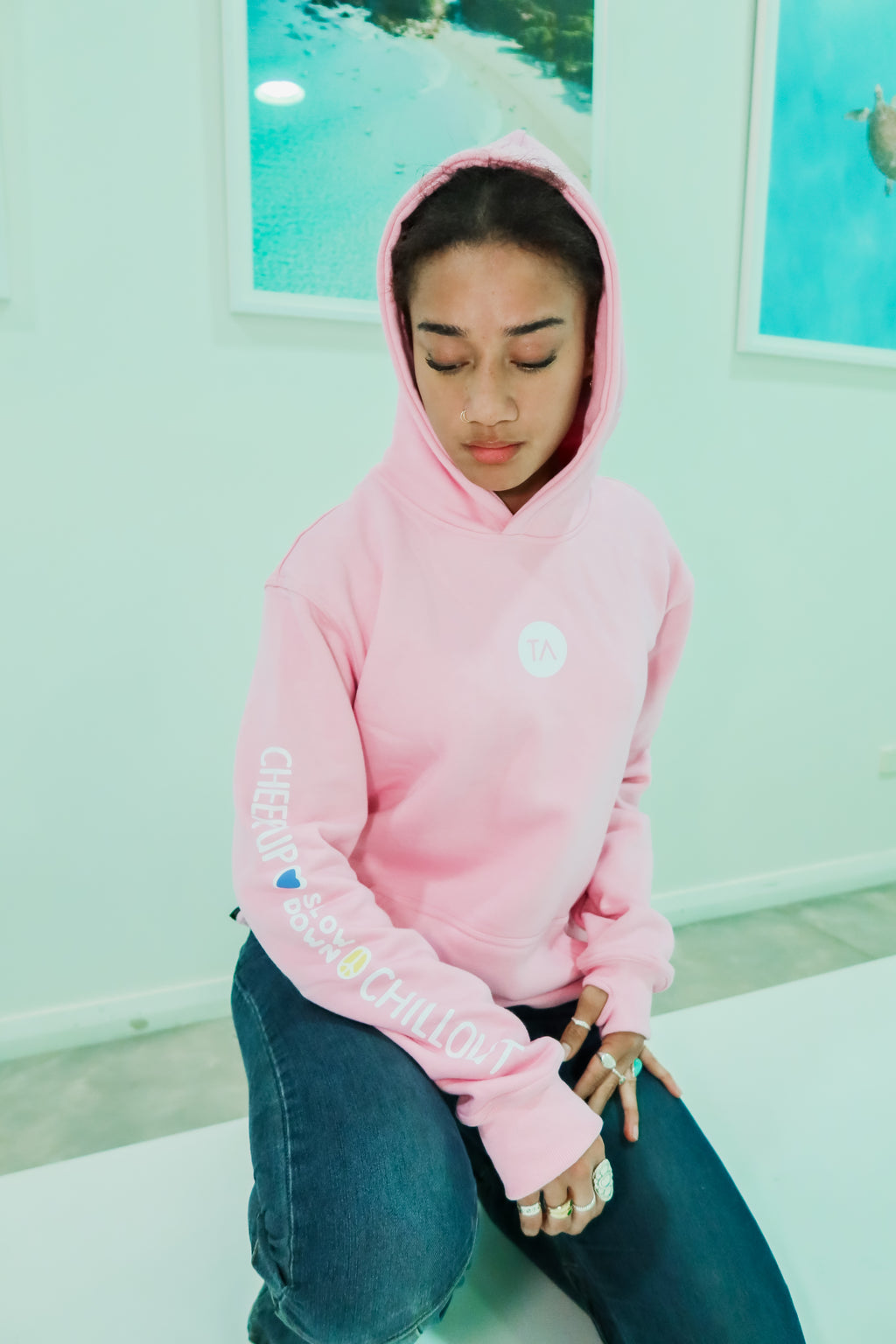 BYRON BAY ADULT PINK HOODIE
