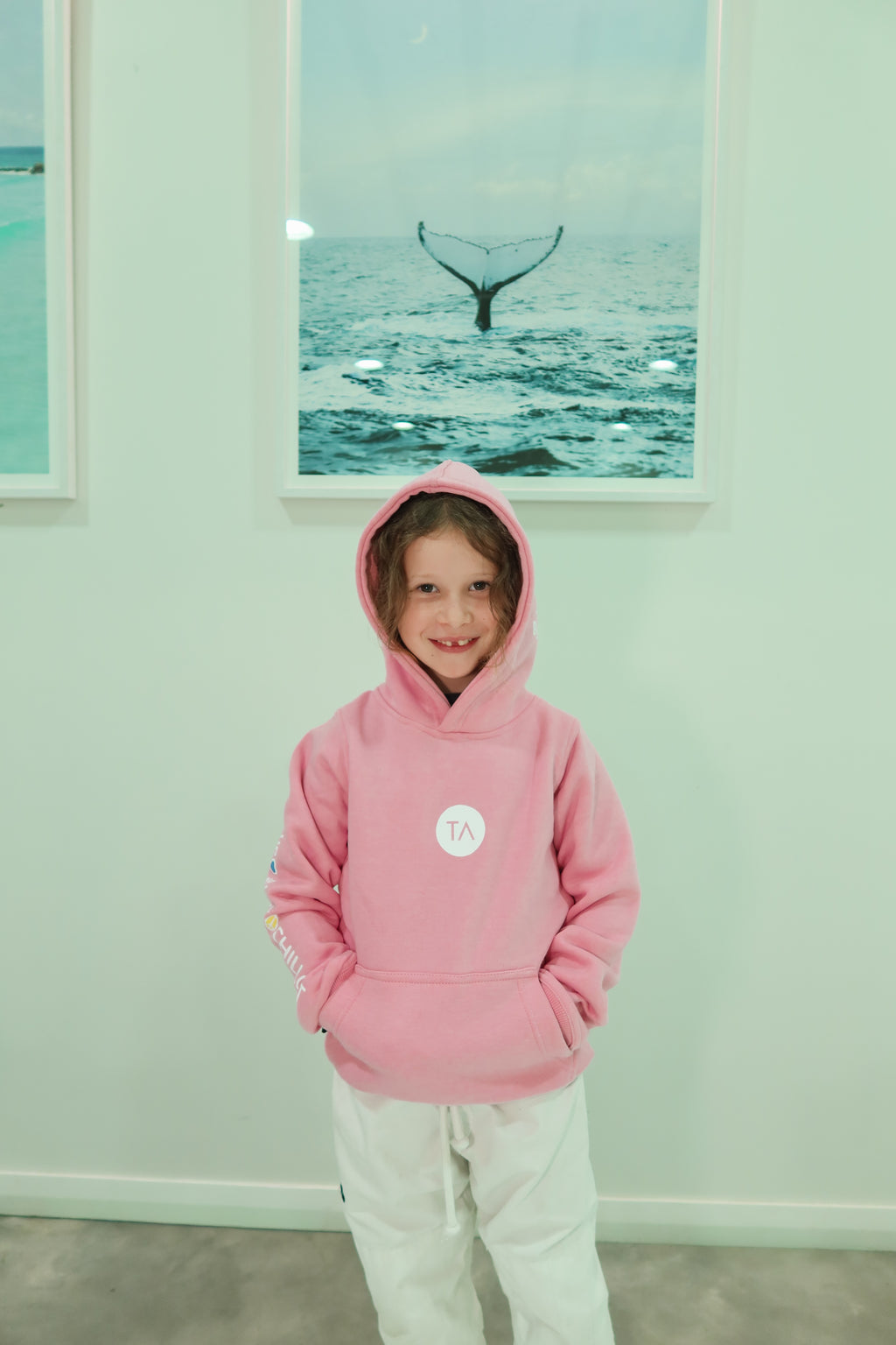 BYRON BAY KIDS PINK  HOODIE